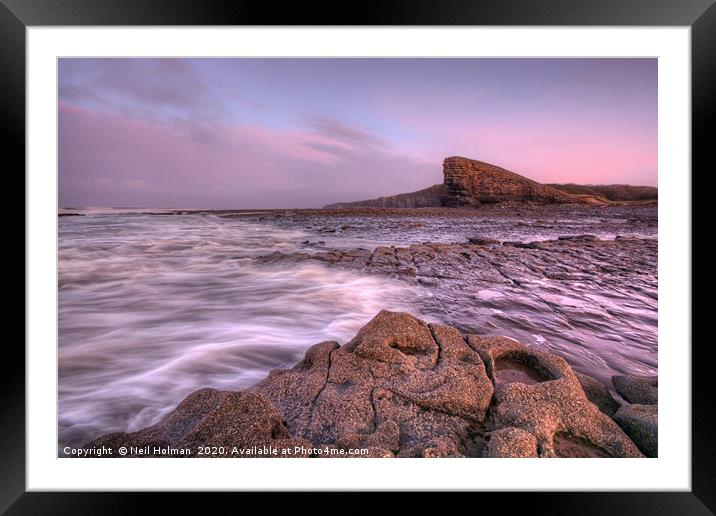 Nash Point  Framed Mounted Print by Neil Holman