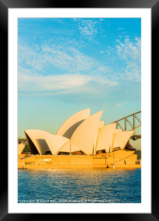 Sydney Opera House. Framed Mounted Print by David May
