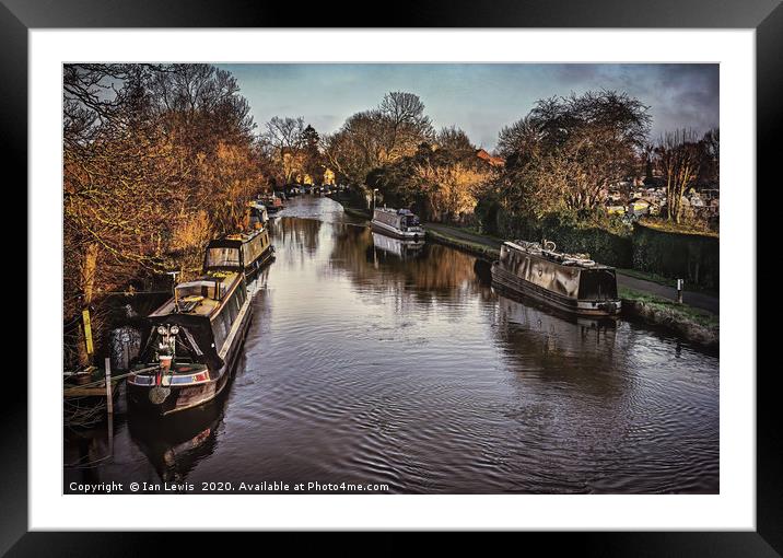 The Kennet And Avon Above Newbury Framed Mounted Print by Ian Lewis