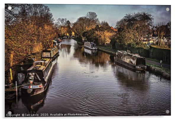 The Kennet And Avon Above Newbury Acrylic by Ian Lewis