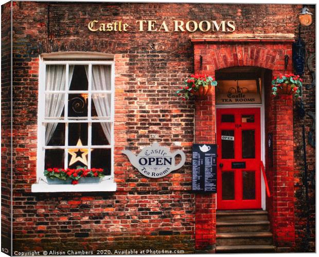 English Tea Rooms York Canvas Print by Alison Chambers