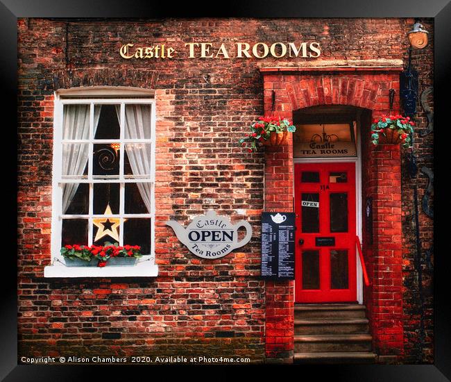 English Tea Rooms York Framed Print by Alison Chambers
