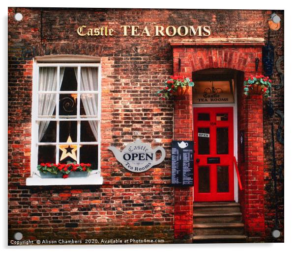 English Tea Rooms York Acrylic by Alison Chambers
