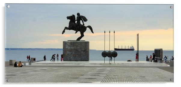 Statue of Alexander the Great in Thessaloniki - Gr Acrylic by M. J. Photography