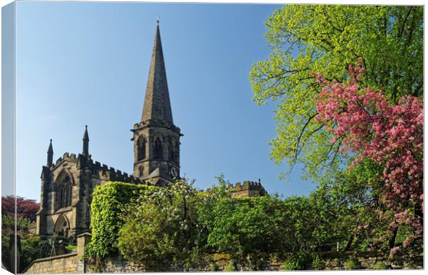 All Saints Church in Bakewell                      Canvas Print by Darren Galpin