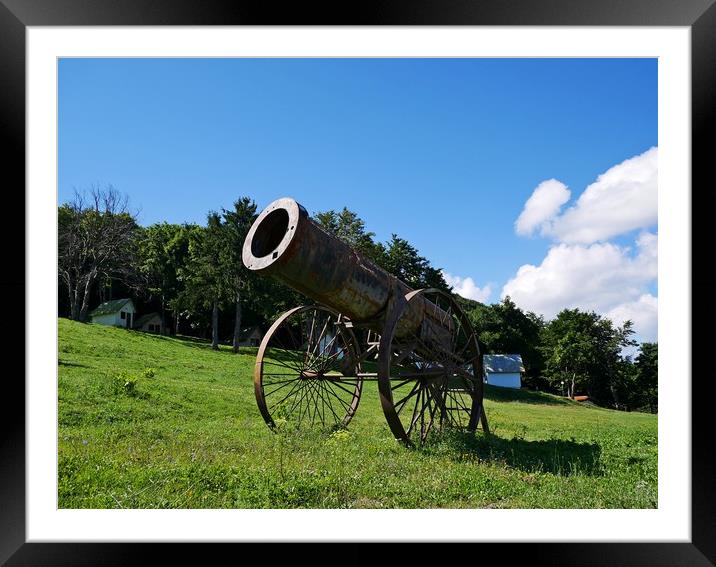 Old civil war cannon Framed Mounted Print by Martin Smith