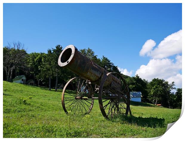 Old civil war cannon Print by Martin Smith