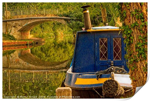 Canal Boat at Rest Print by Martyn Arnold