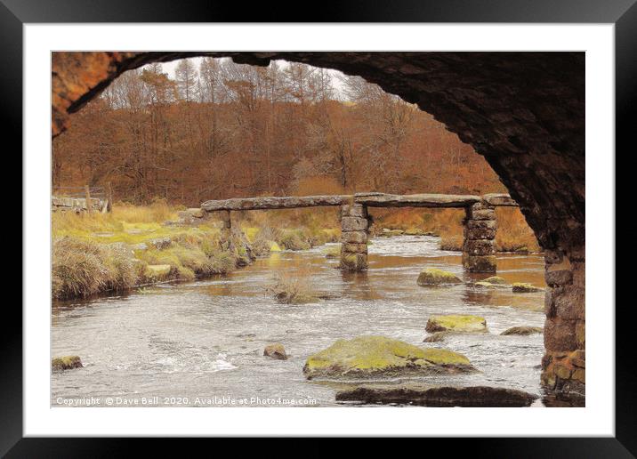 Dartmoor Bridge. Framed Mounted Print by Dave Bell