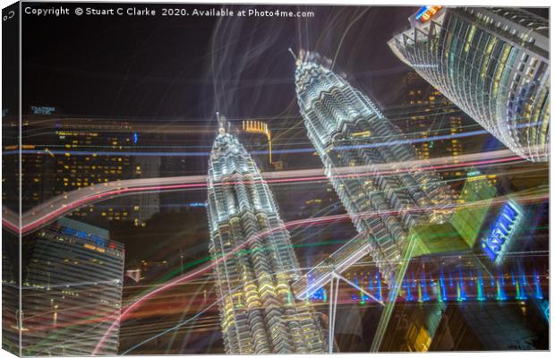 Petronas Towers cityscape Canvas Print by Stuart C Clarke