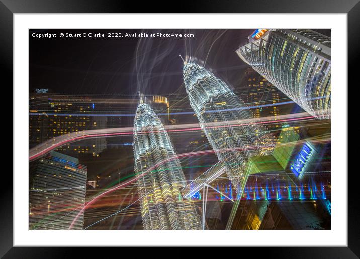 Petronas Towers cityscape Framed Mounted Print by Stuart C Clarke