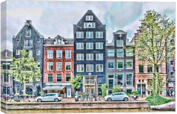 Amsterdam Houses  Canvas Print by Valerie Paterson