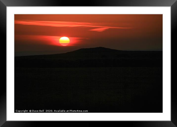 Red Sunrise Framed Mounted Print by Dave Bell