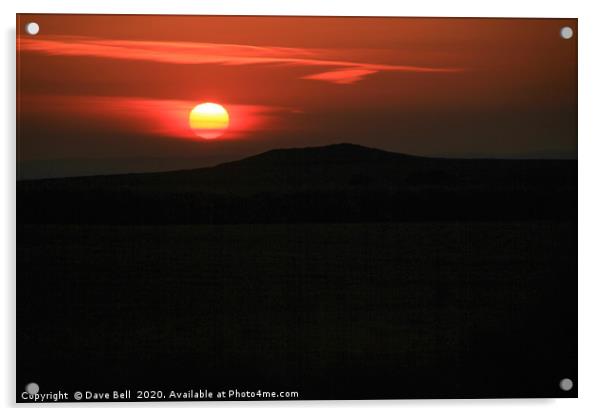 Red Sunrise Acrylic by Dave Bell