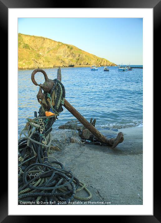 Ships Anchor. Framed Mounted Print by Dave Bell