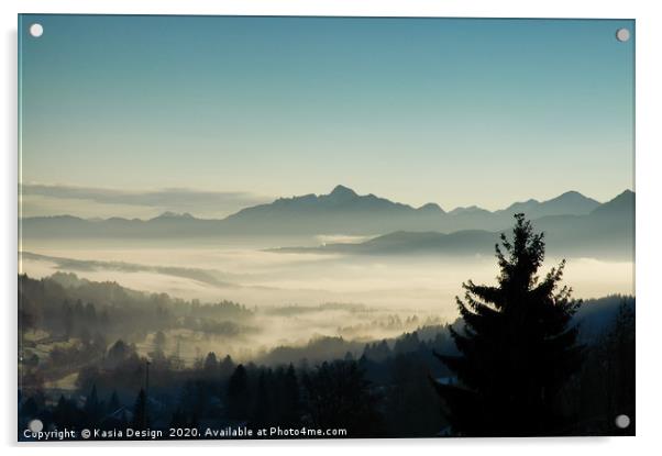 Hazy Winter Morning in Bavaria Acrylic by Kasia Design