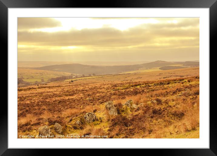 Moorland Framed Mounted Print by Dave Bell