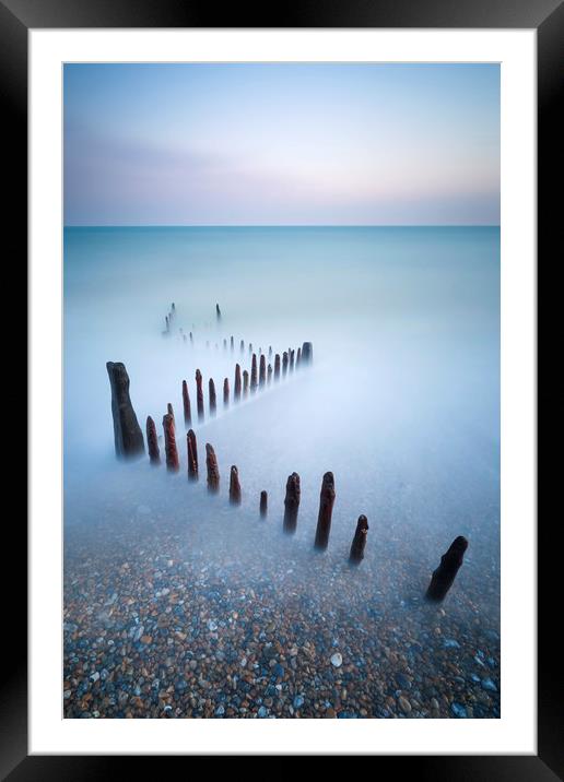 whispering sea Framed Mounted Print by mark leader