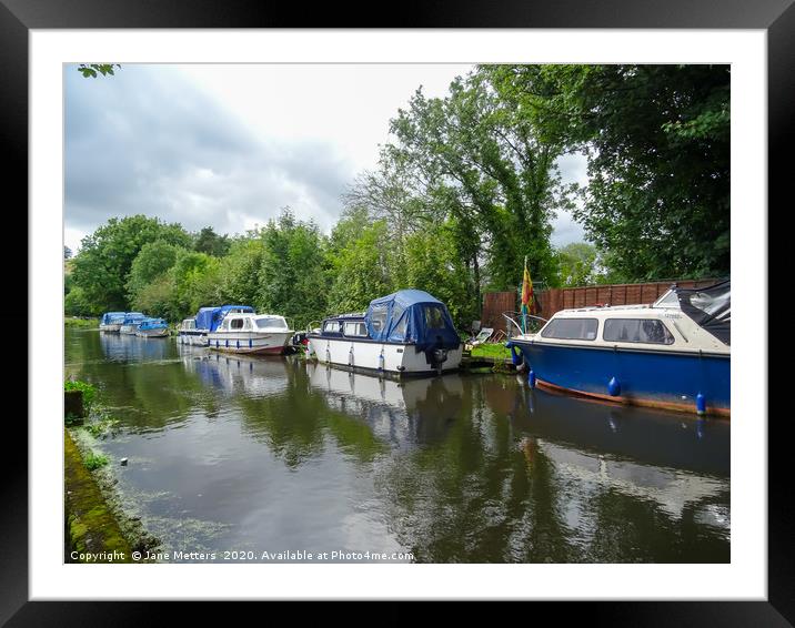 Along the Canal Framed Mounted Print by Jane Metters