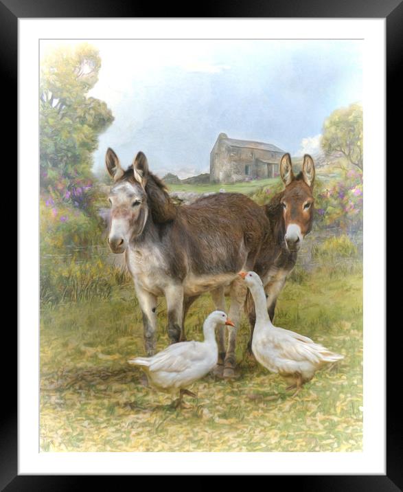Farm Friends Framed Mounted Print by Trudi Simmonds