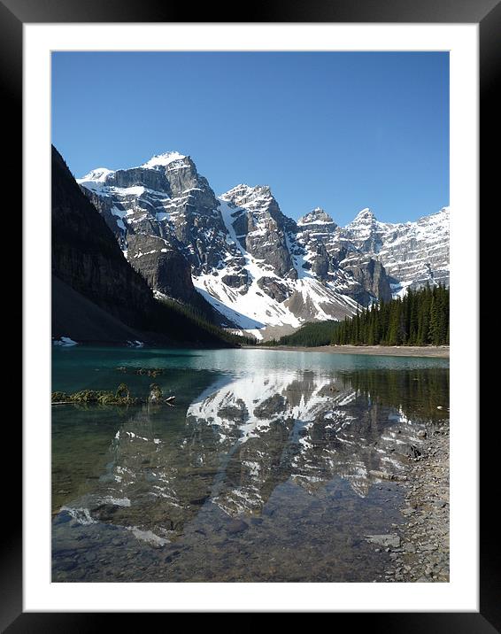 Moraine Lake, Canada Framed Mounted Print by Lizzie Thomas