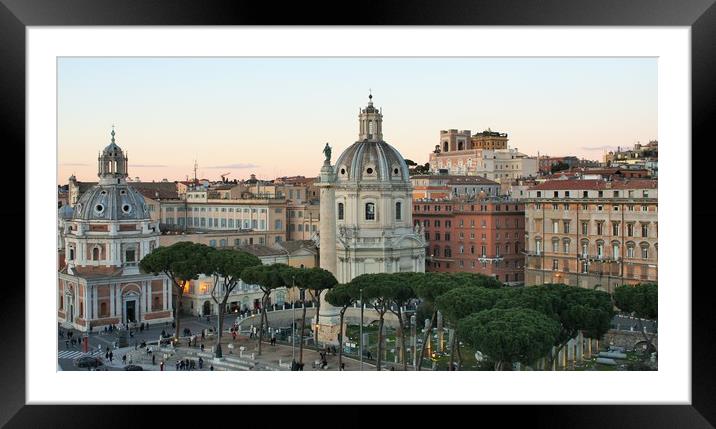 cityscape of Rome, Italy Framed Mounted Print by M. J. Photography