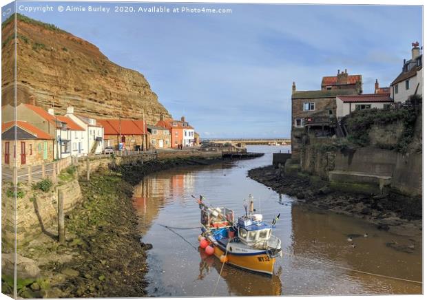 Staithes boat Canvas Print by Aimie Burley
