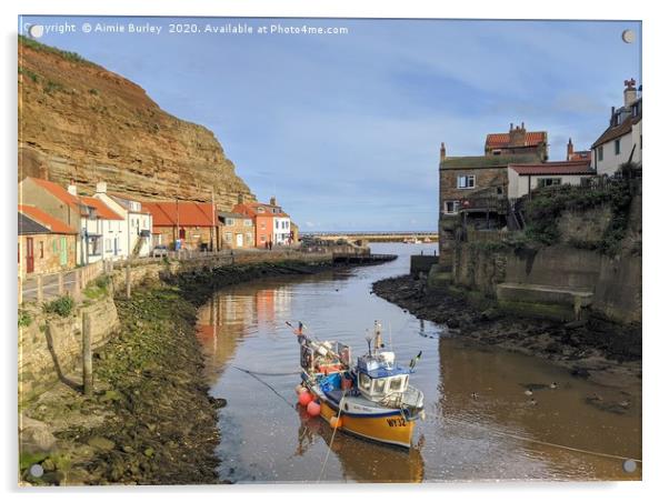 Staithes boat Acrylic by Aimie Burley