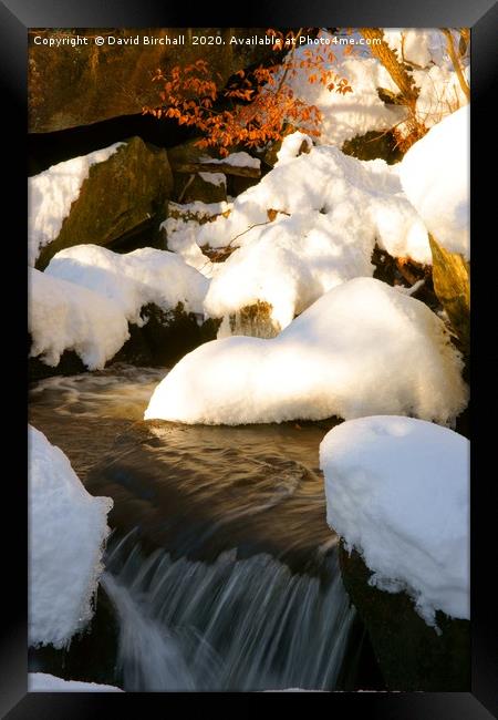 Winter Stream Framed Print by David Birchall