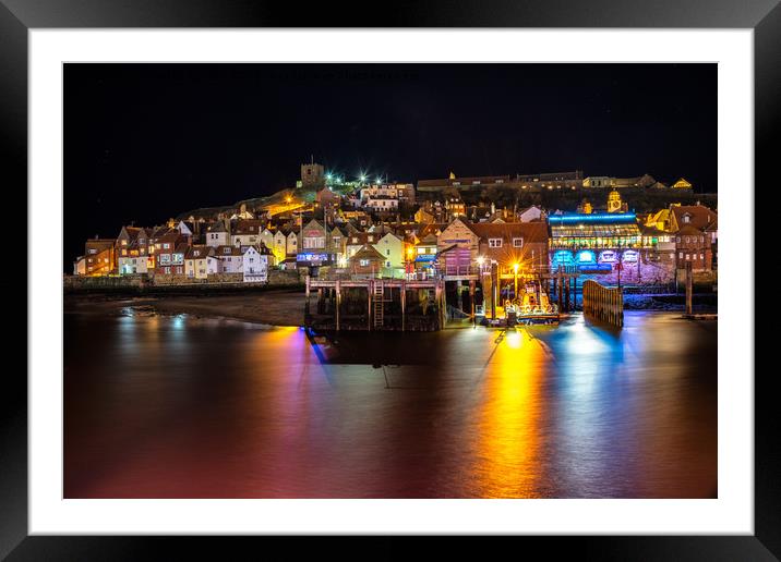 Whitby Harbour Reflections Framed Mounted Print by Richard Burdon
