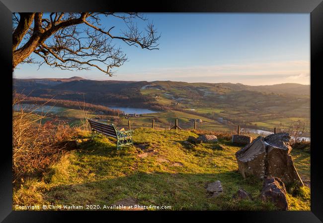 Teggs Nose, Macclesfield viewpoint Framed Print by Chris Warham