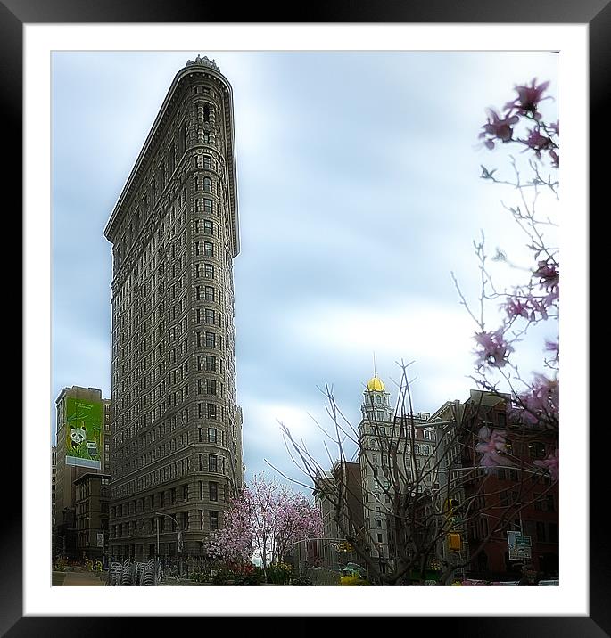 Flat Iron Building Framed Mounted Print by peter tachauer