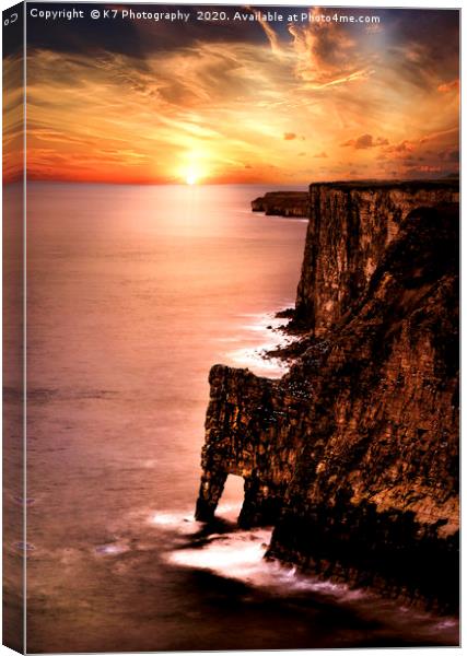 Bempton Cliffs Canvas Print by K7 Photography