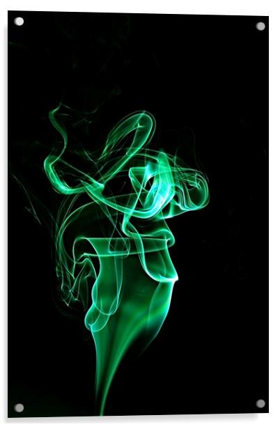 Abstract green smoke Acrylic by Martin Smith