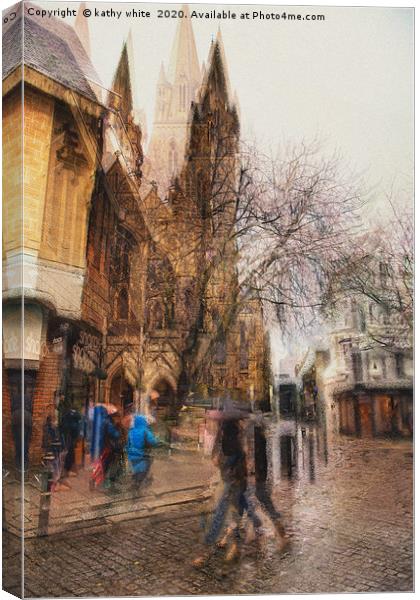 Truro Cornwall Street photography Concept art  Canvas Print by kathy white