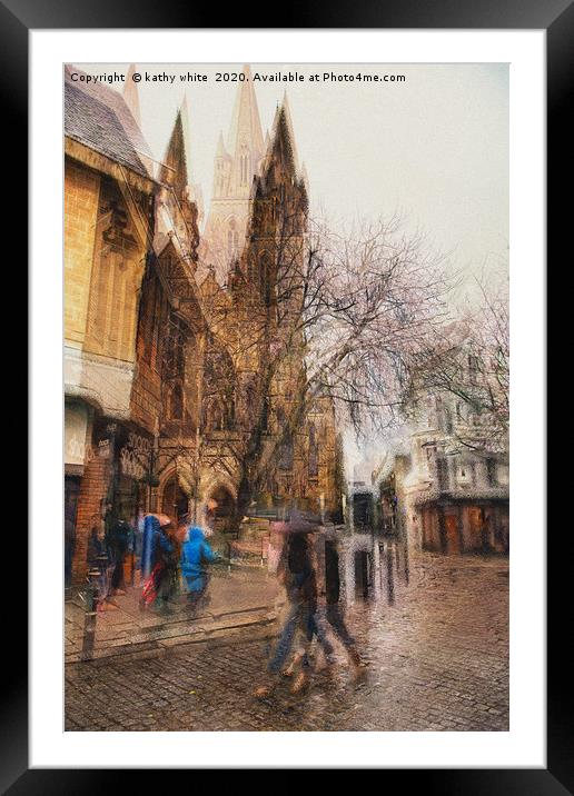Truro Cornwall Street photography Concept art  Framed Mounted Print by kathy white
