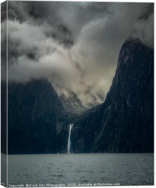 Stirling Falls, Fiordland Canvas Print by Black Key Photography