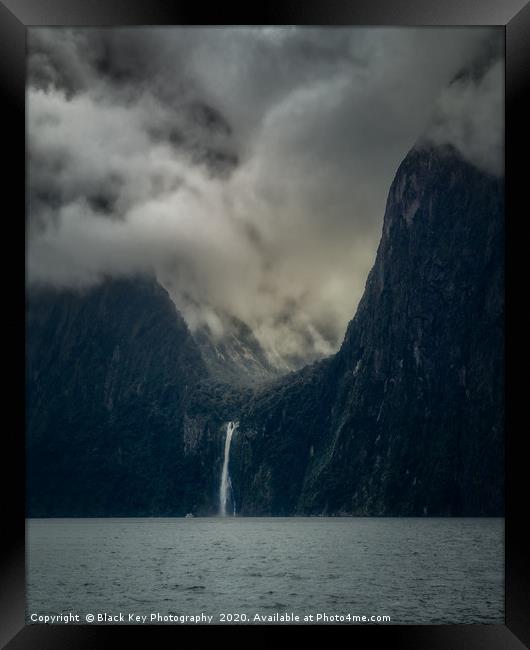Stirling Falls, Fiordland Framed Print by Black Key Photography