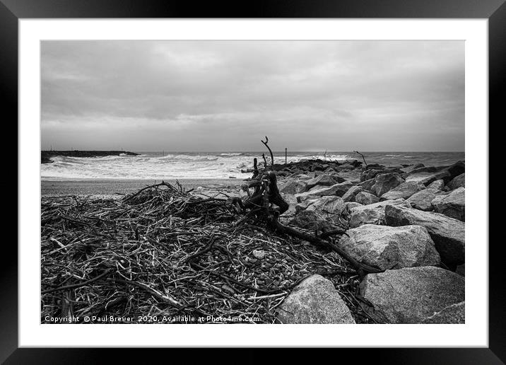 Driftwood  Framed Mounted Print by Paul Brewer