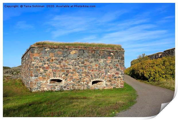Suomenlinna Fortifications in October Print by Taina Sohlman