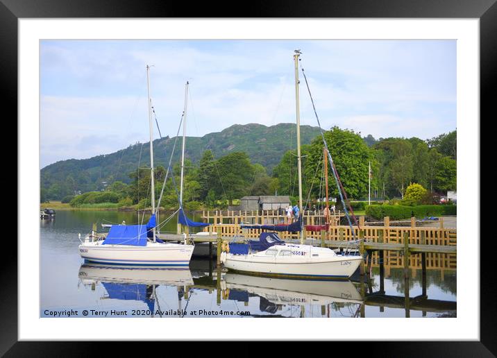 Sail boats on lake Windermere Framed Mounted Print by Terry Hunt