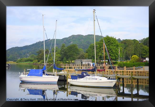 Sail boats on lake Windermere Framed Print by Terry Hunt