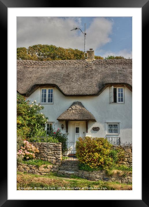 English Cottage Framed Mounted Print by Nicola Clark