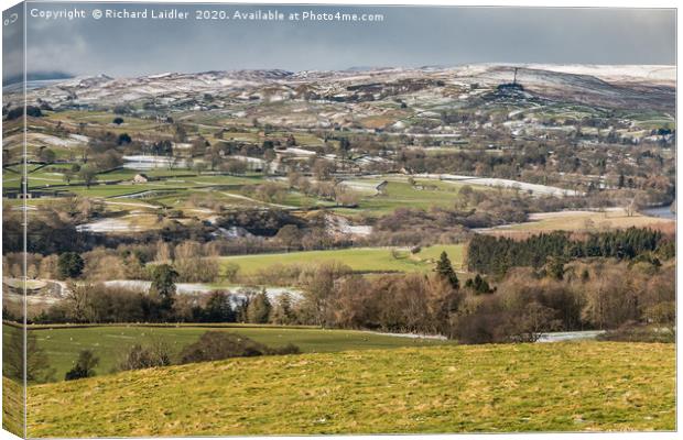 Towards Lunedale from Folly Top Canvas Print by Richard Laidler