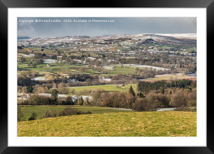 Towards Lunedale from Folly Top Framed Mounted Print by Richard Laidler