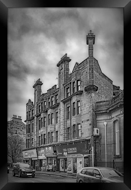 Glasgow Sandstone Tenement in Black and White Framed Print by Antony McAulay