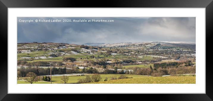 Teesdale and Lunedale Winter Panorama  Framed Mounted Print by Richard Laidler