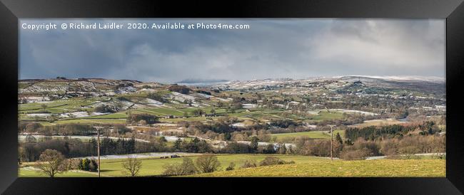 Teesdale and Lunedale Winter Panorama  Framed Print by Richard Laidler
