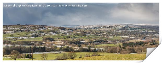 Teesdale and Lunedale Winter Panorama  Print by Richard Laidler
