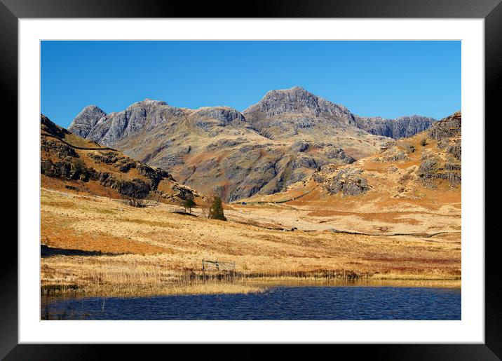 Langdale Pikes                      Framed Mounted Print by Darren Galpin